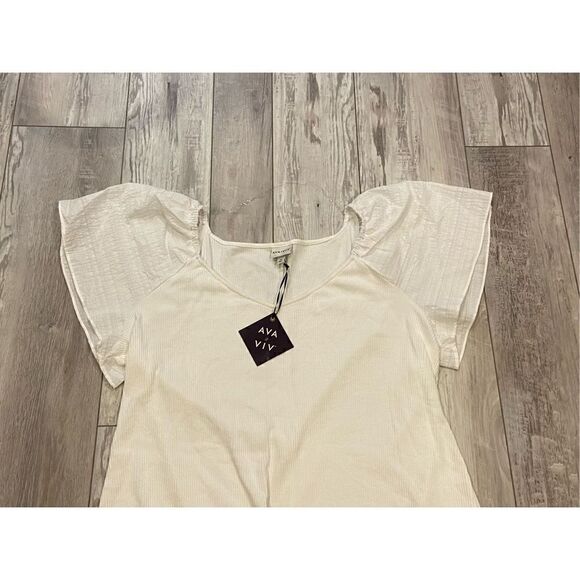 Ava & Viv plus size white blouse, size 3X - Picture 5 of 11